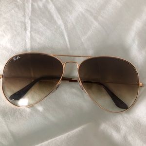 AVIATOR GRADIENT: LARGE GOLD LIGHT BROWN GRADIENT